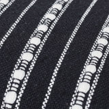  18" X 18" Black Stripe Cord Cotton Rich Decorative Pillow Villa Pillows