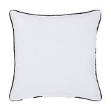  18" X 18" White Stripe Cord Cotton Rich Decorative Pillow Villa Pillows