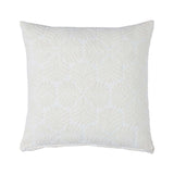 20" X 20" Baker Fan Ivory Cotton Decorative Pillow