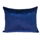 Navy Blue Lumbar Tufted Throw Pillow-1