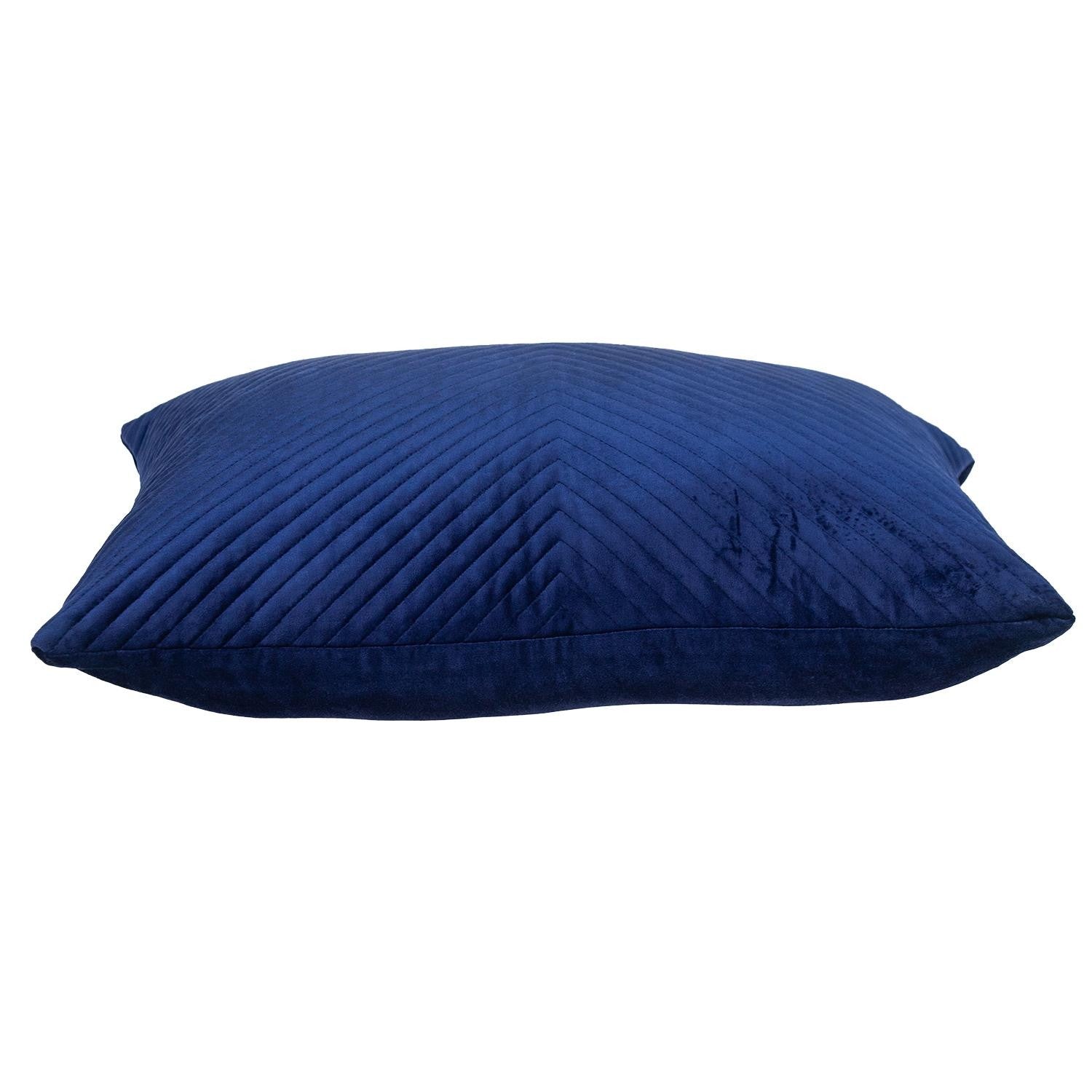 Navy Blue Lumbar Tufted Throw Pillow-2