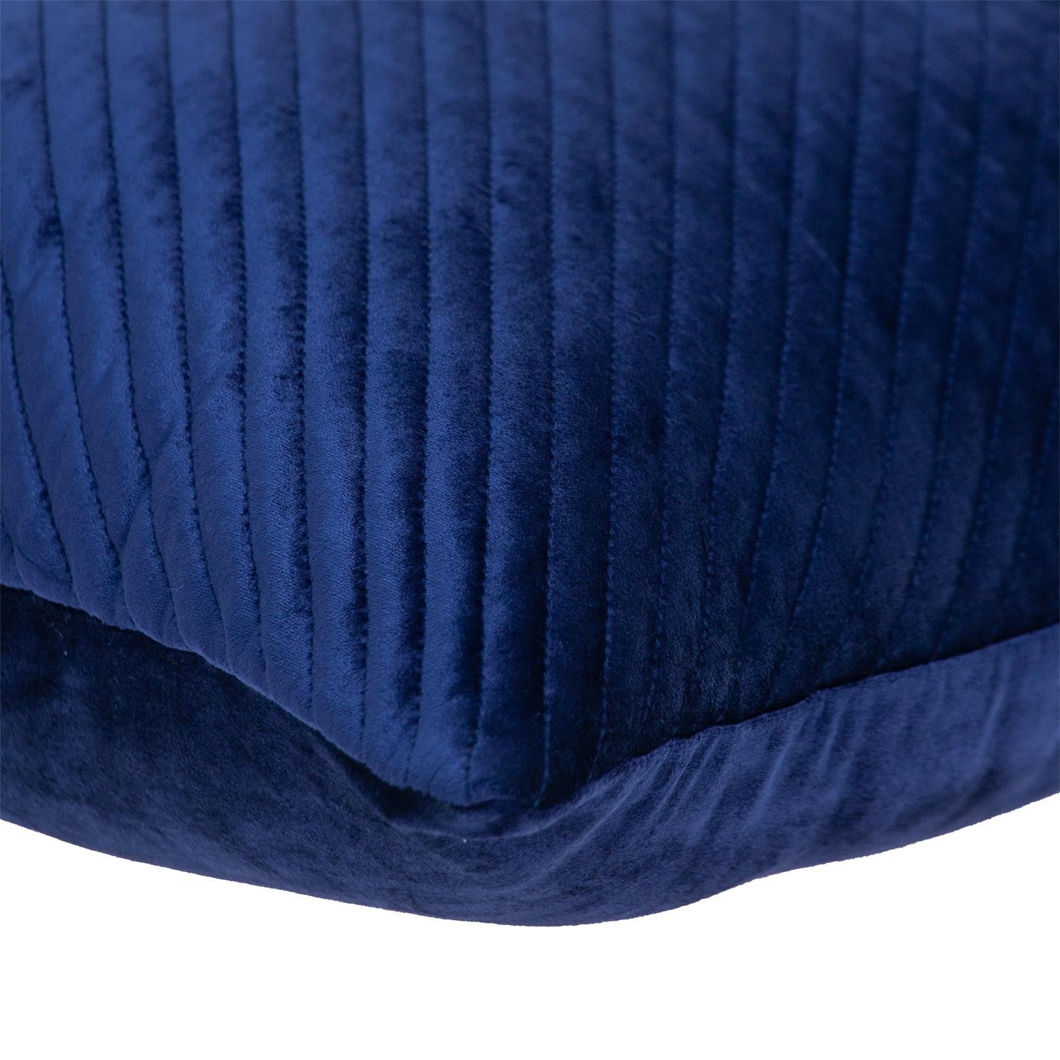 Navy Blue Lumbar Tufted Throw Pillow-3