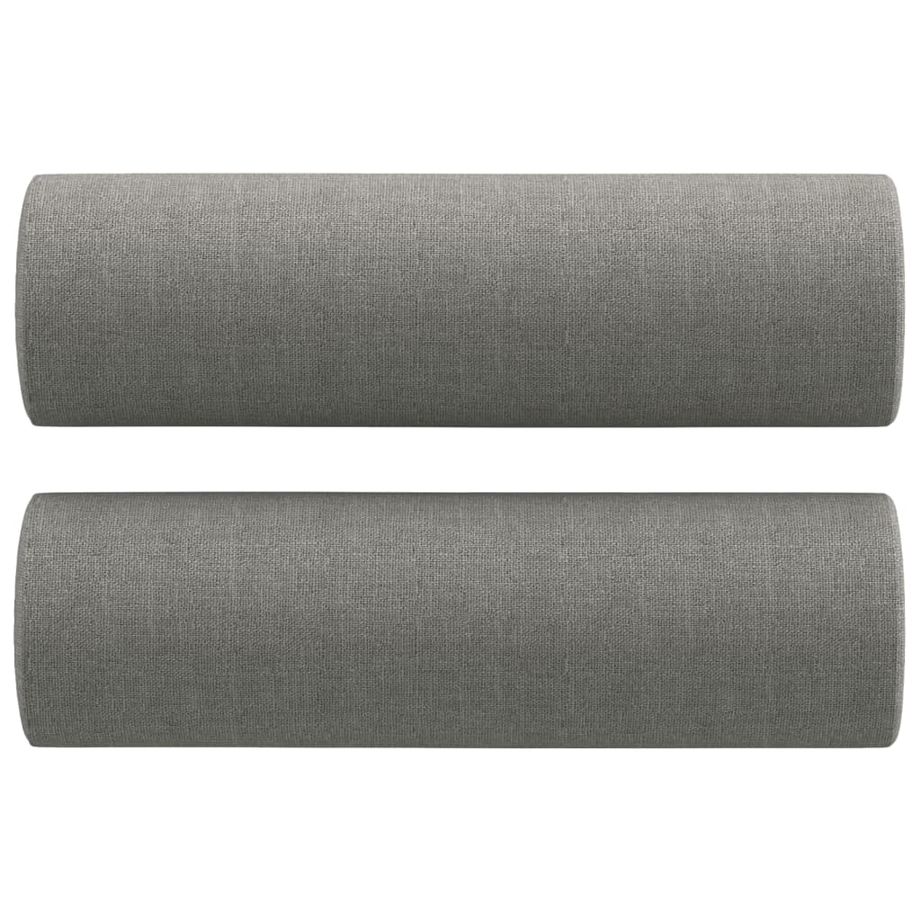 vidaXL Throw Pillows 2 Pcs Round Decorative Cylinder Bolster Pillow Fabric-0
