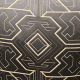  Daria Moss Silver Geometric Luxury Throw Pillow Villa Pillows