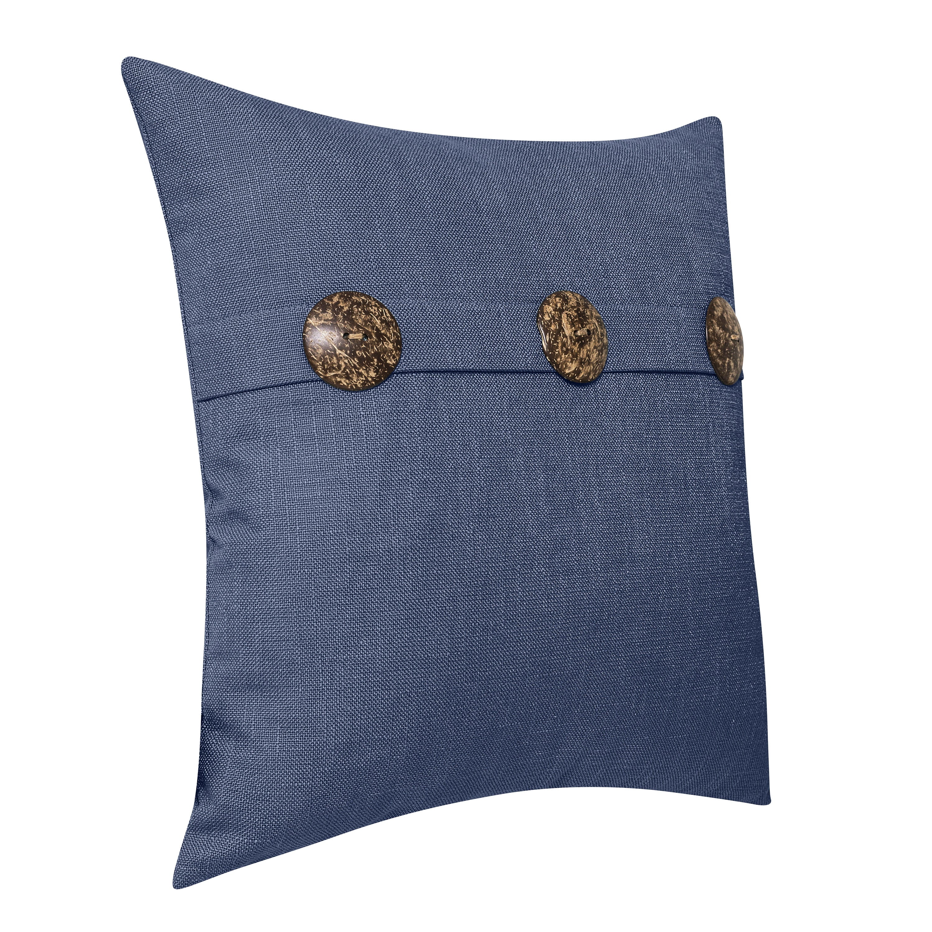  Feather Filled Three Button Decorative Throw Pillow, 20" X 20", Ink Villa Pillows