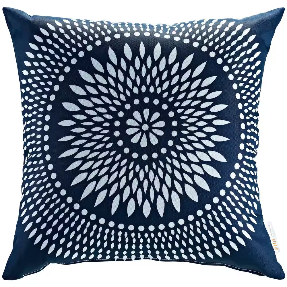  Square Outdoor Throw Pillow in Cartouche Villa Pillows