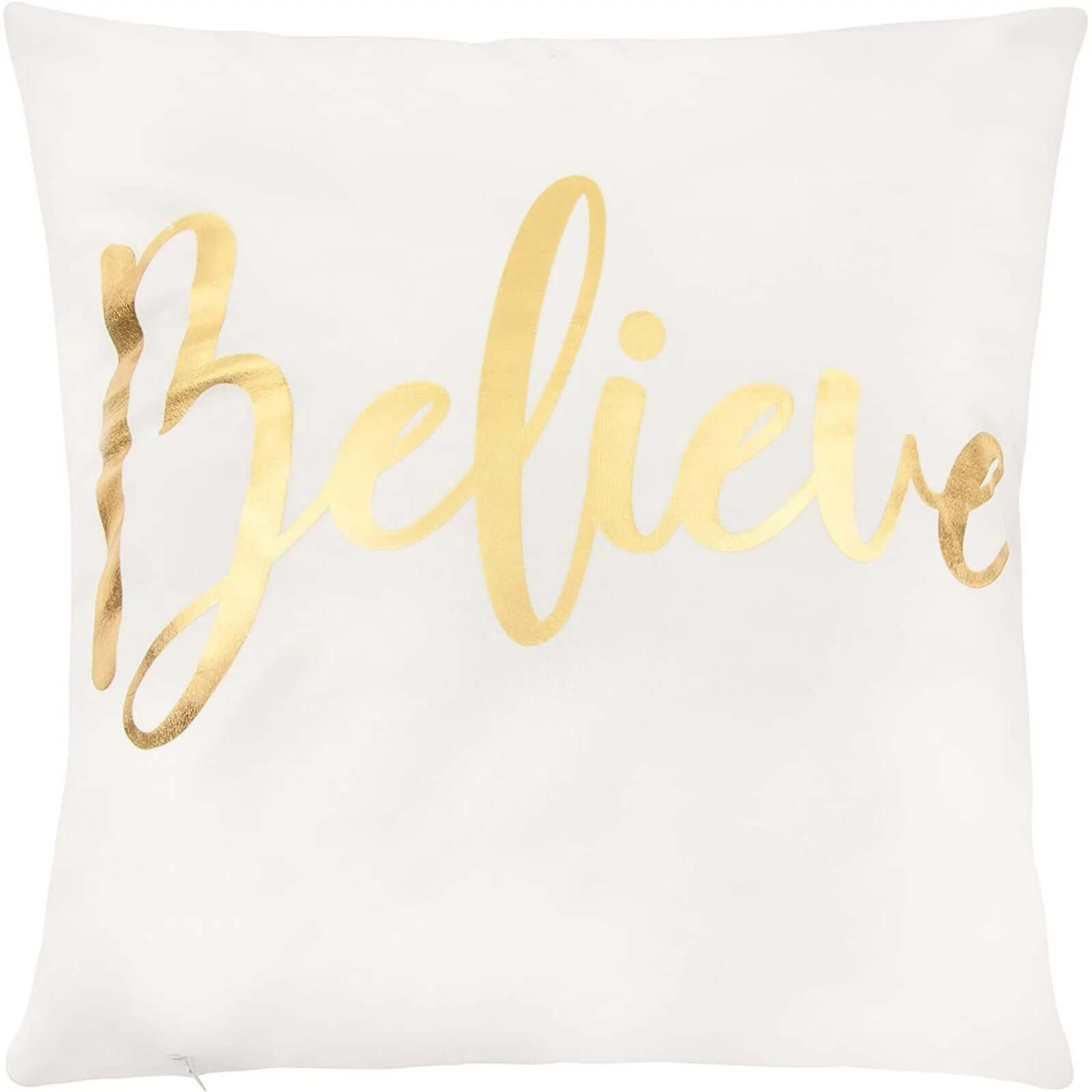  White Throw Pillow Covers, Blessed, Hope, Believe, and Faith (18 X 18 In, 4 Pack) Villa Pillows