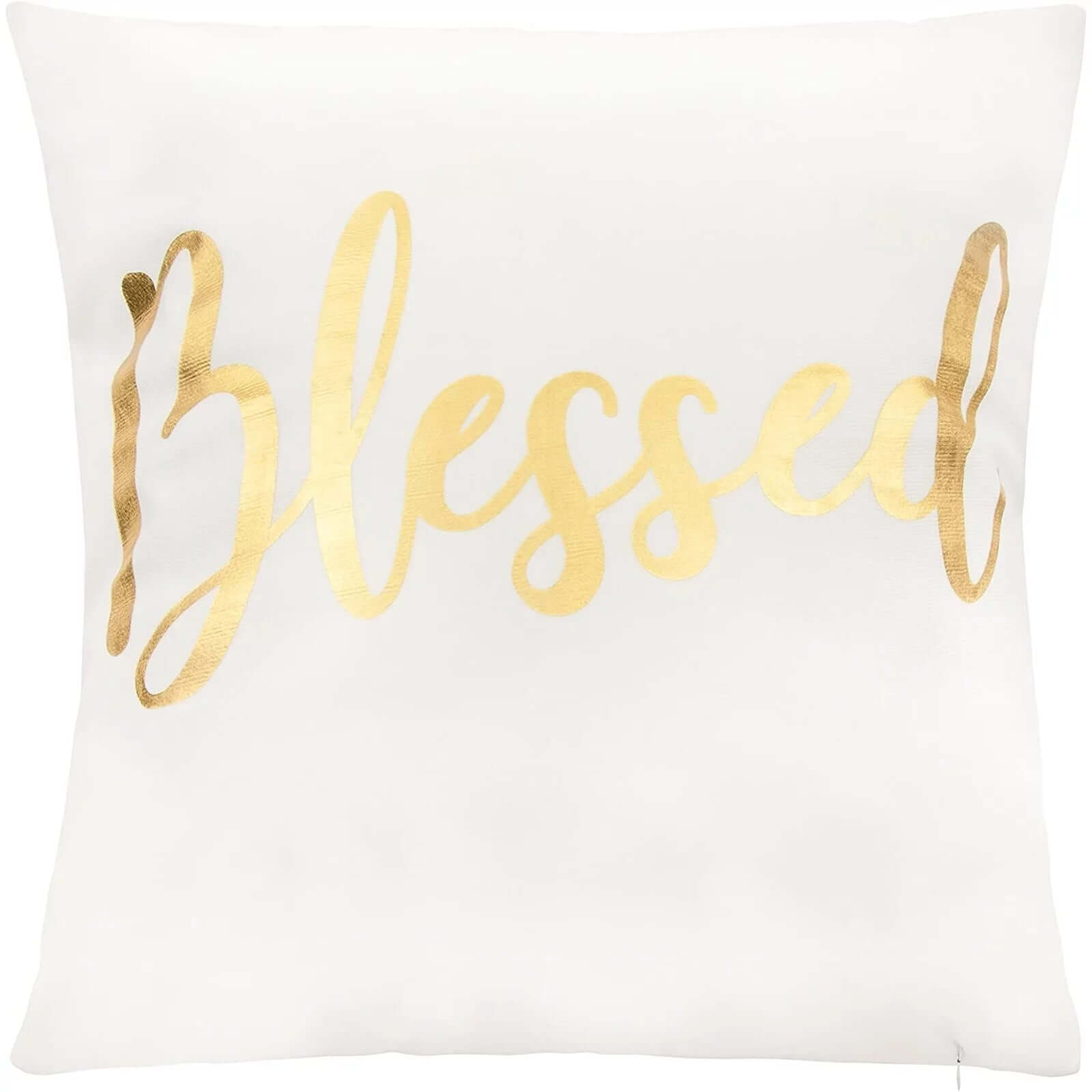  White Throw Pillow Covers, Blessed, Hope, Believe, and Faith (18 X 18 In, 4 Pack) Villa Pillows