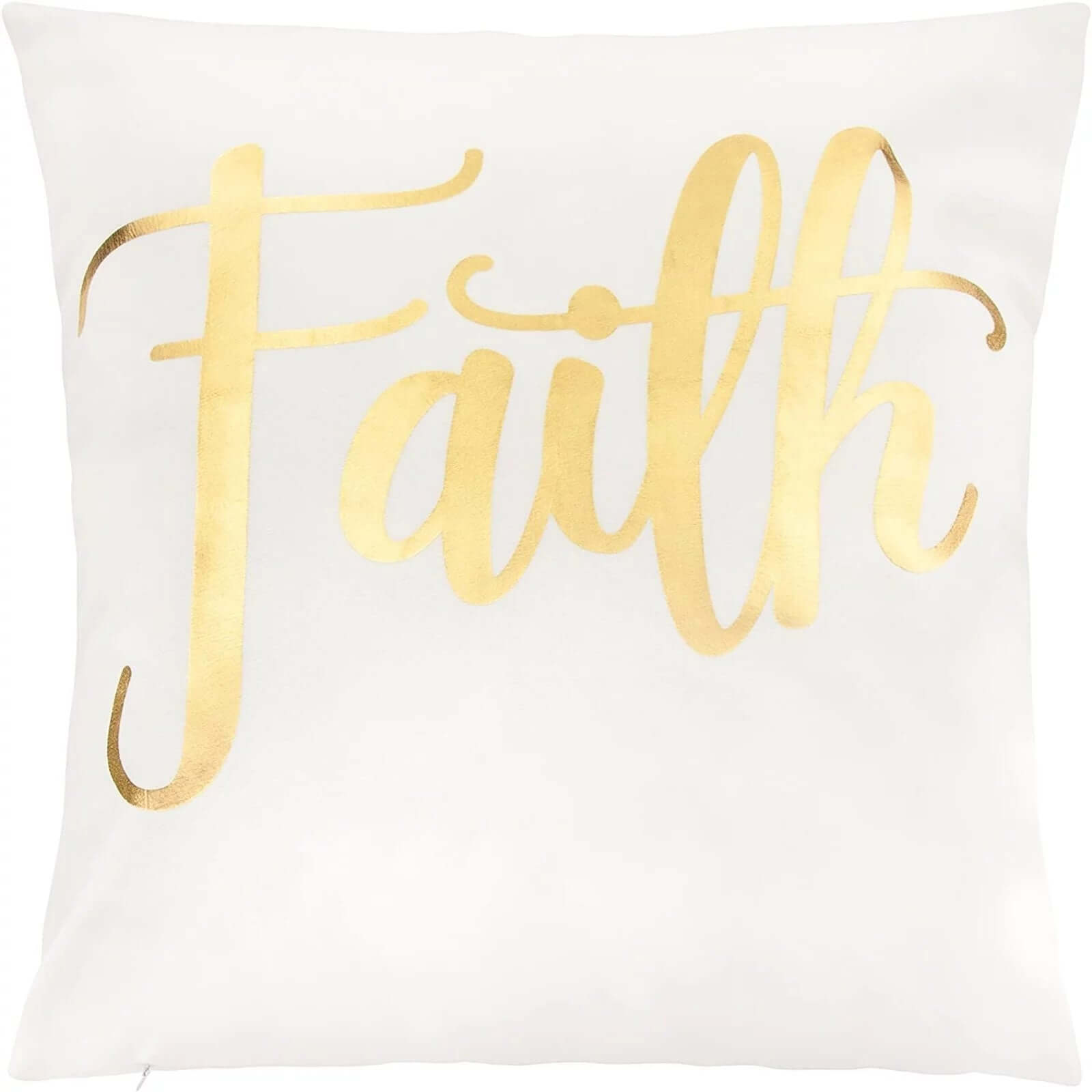  White Throw Pillow Covers, Blessed, Hope, Believe, and Faith (18 X 18 In, 4 Pack) Villa Pillows